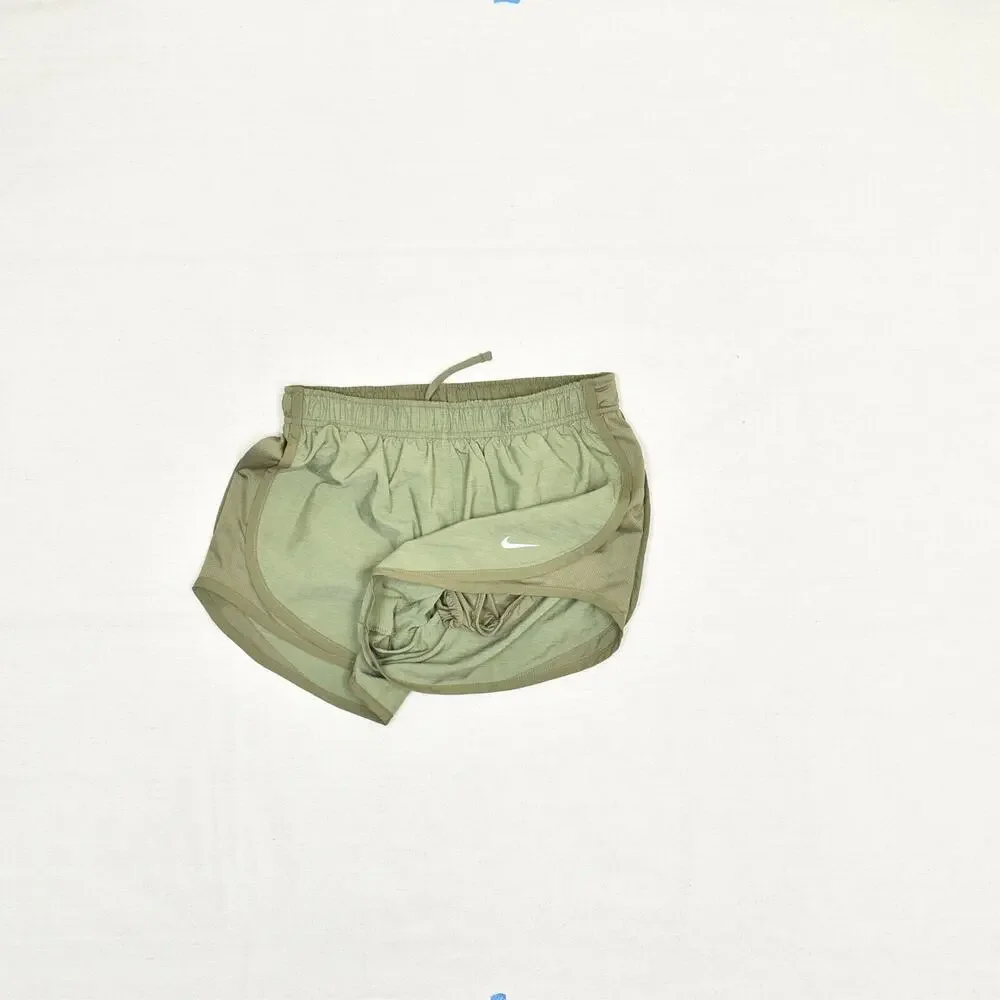 Nike Women's Sweat Shorts Gym Workout Drawstring Polyester Green Size S Dri Fit